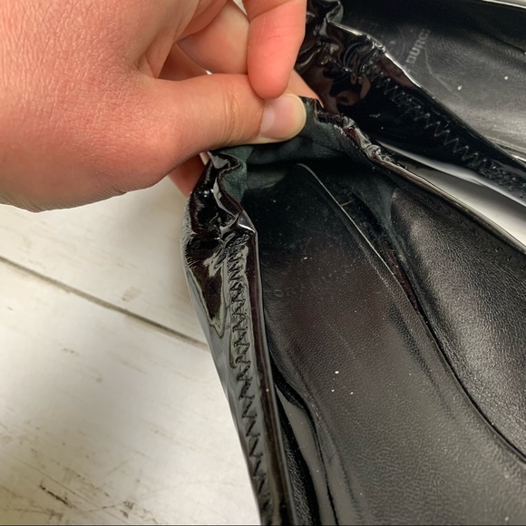 Tory Burch Reva Logo Black Patent Ballet Flats - Picture 6 of 16